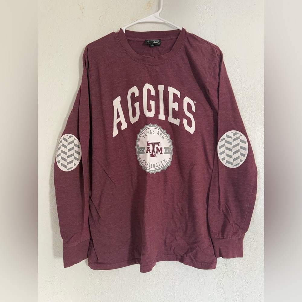 Texas A&M Aggies long-sleeve t-shirt with elbow patches
